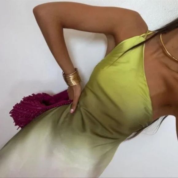 ZARA TIE DYE ASYMMETRIC DRESS - Picture 14 of 16